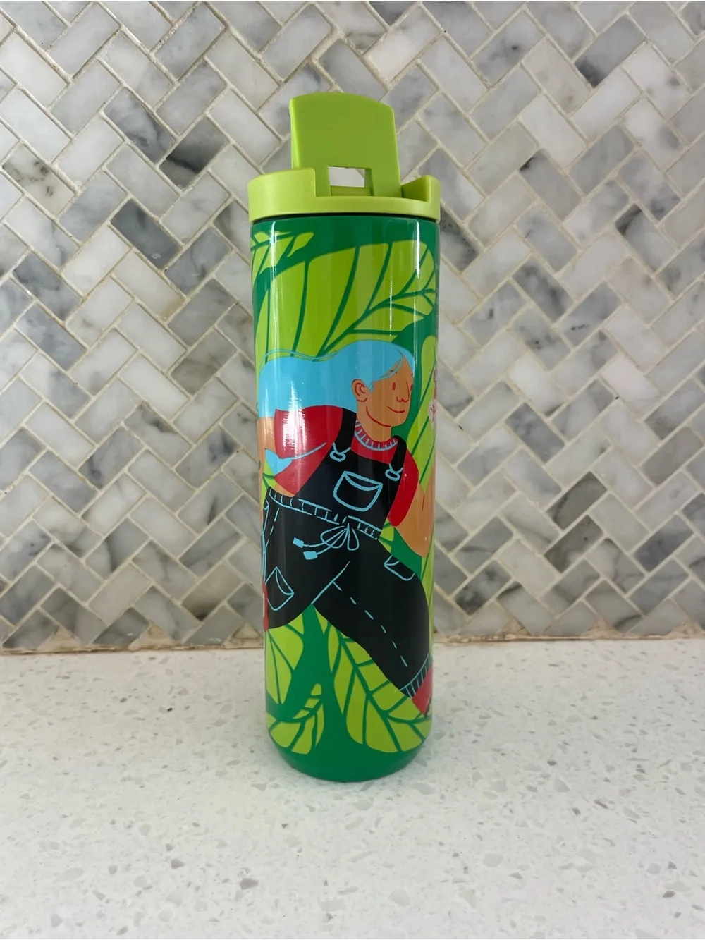 Starbucks Mon Yee Chau Artist Lion Stainless Steel Tumbler Vacuum Traveller